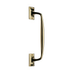 M Marcus Heritage Brass Cranked Design Face Fixing Pull Handle 310mm length